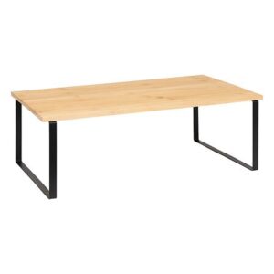Virtuves plaukts ar bambusa virsmu un melnu metāla rāmi – 50x30 cm