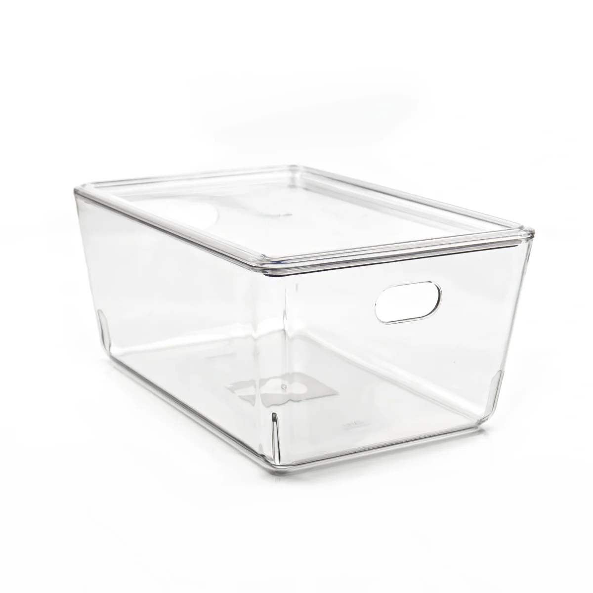 Caurspīdīga plastmasas uzglabāšanas kaste ar vāku 4L nelielu priekšmetu organizēšanai