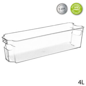 Caurspīdīgs ledusskapja uzglabāšanas trauks 4L – 37x11cm