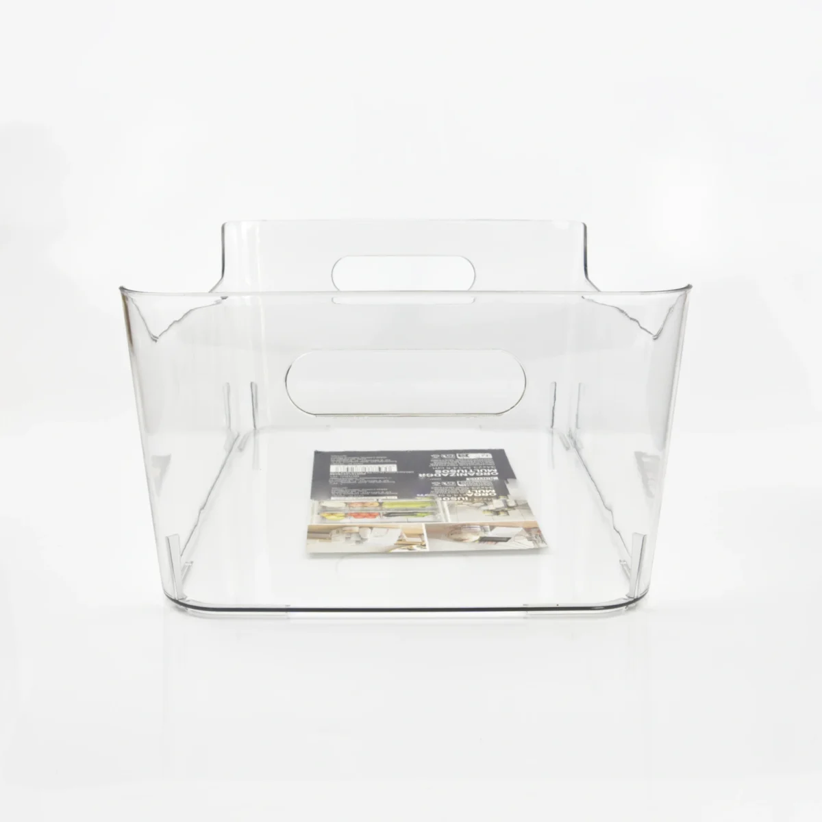 Daudzfunkcionāls caurspīdīgas plastmasas organizators-kaste ar rokturiem, 34×23.5×14.5 cm