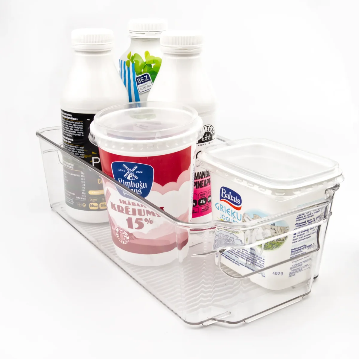 Ledusskapja uzglabāšanas kaste ar piena produktiem